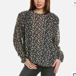 Isabel Marant E'toile
Midway printed 
Blouse Women's Black White Patterned Top
